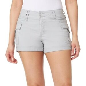WallFlower Women's Luscious Curvy Twill‎ Cargo Shorts 3" Mid-Rise Insta Stretch